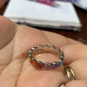 James Avery Multicolor Heart Ring